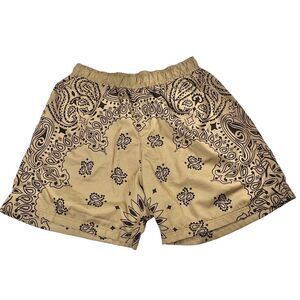 mmml Black and Gold Bandana Shorts Large